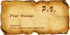 Pler Vivien névjegykártya